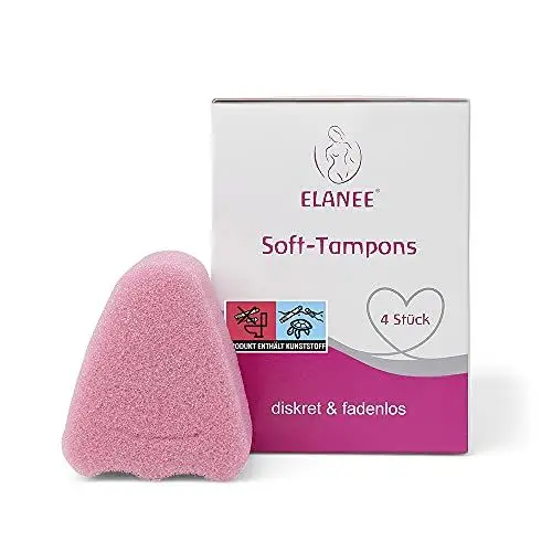 Produktbild: ELANEE Soft-Tampons, fadenlose Tampons, weiches & flexibles Material, 4 Stück (742-V3)