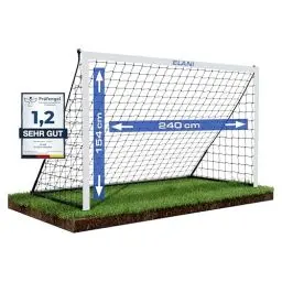 Produktbild: ELANI Fussballtor für Kinder groß sicher stabil 240x150cm wetterfest inkl. Tragetasche & 8 Heringen für sicheren Stand - Fußballtor für Garten Kinder oder Handballtor
