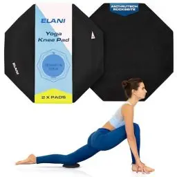 Produktbild: ELANI - Yoga Kniekissen (2er Pack) - Extra dicke Mini Yoga Matte, stabil & bequem mit Anti Rutsch Oberfläche - Silikon Pads Knie Yoga - Kniepads gegen Knieschmerzen beim Sport