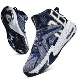 Produktbild: ELAPHURUS Kinder Basketballschuhe Jungen Basketball Shuhe Mesh Sneaker Tennis Walking Schuhe für Jungen Mädchen,Blau Weiß,38 EU