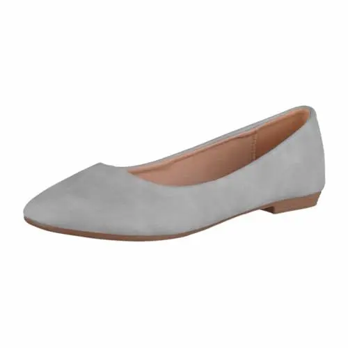 Produktbild: Elara Damen Ballerina Bequeme Slip Ons Flach Chunkyrayan Neu B3039H-BL Grey 41