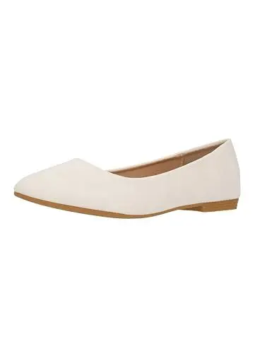 Produktbild: Elara Damen Ballerina Bequeme Slip Ons Flach Chunkyrayan P B3039 Weiss 38