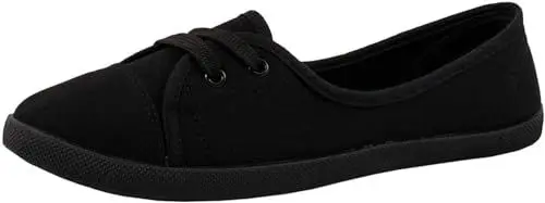 Produktbild: Elara Damen Ballerinas Schnürer Flach Chunkyrayan 3955A-A-Schwarz-42