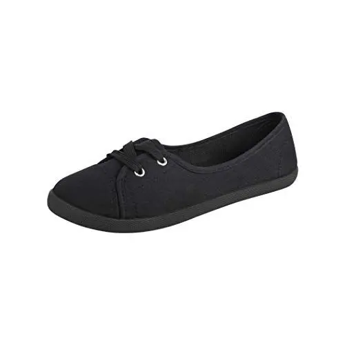 Produktbild: Elara Damen Ballerinas Sneaker Schnürer Chunkyrayan BD1413-BL Black-42