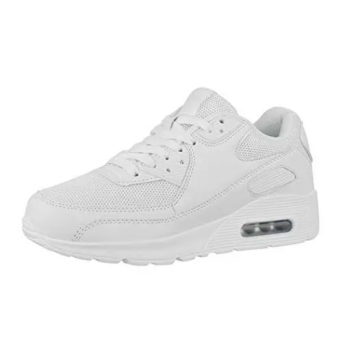 Produktbild: Elara Damen Herren Sneaker Unisex Sport Laufschuhe Turnschuhe Chunkyrayan H001-Z001 White-46