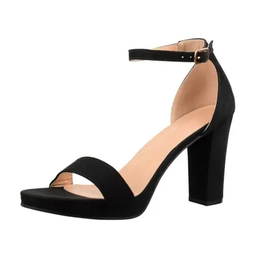 Produktbild: Elara Damen Pumps High Heels Chunkyrayan WW100 Black-38