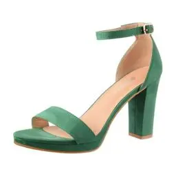 Produktbild: Elara Damen Pumps High Heels Chunkyrayan WW100 Green-41