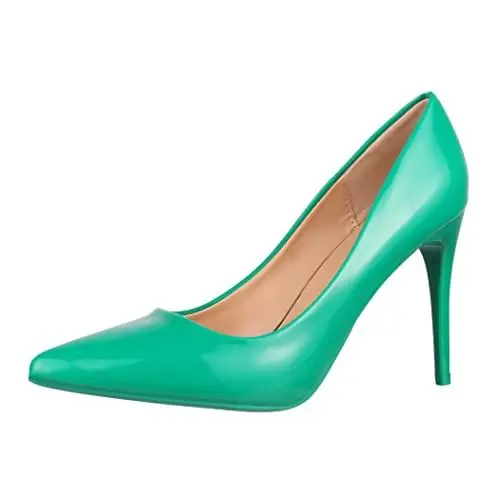 Produktbild: Elara Damen Pumps Stiletto Chunkyrayan B0-192 Green-38