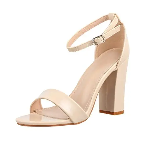 Produktbild: Elara Damen Sandaletten High Heels Chunkyrayan LL6326 Beige-40