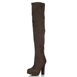 Produktbild: Elara Damen Stiefel Overknees Wildlederoptik 0-91 Green 36