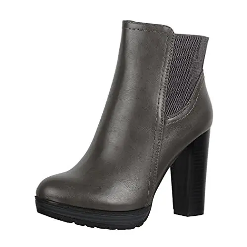 Produktbild: Elara Damen Stiefelette Ankle Boots Chunkyrayan EL500 Grau-39