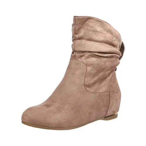Produktbild: Elara Damen Stiefeletten Boots Keilabsatz Chunkyrayan C270 Khaki-39