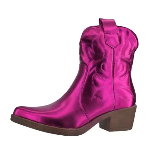Produktbild: Elara Damen Stiefeletten Cowboy Boots Chunkyrayan 301-A31 Fuxia PU-41