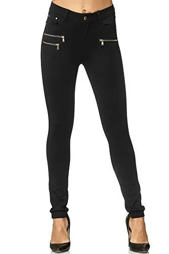 Produktbild: Elara Damen Stretch Hose Skinny Fit Jegging Chunkyrayan H86 50 (5XL)