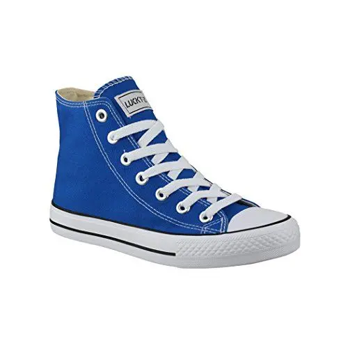 Produktbild: Elara Unisex Sneaker High Top Sportschuhe Chunkyrayan 019-A-Blue-36