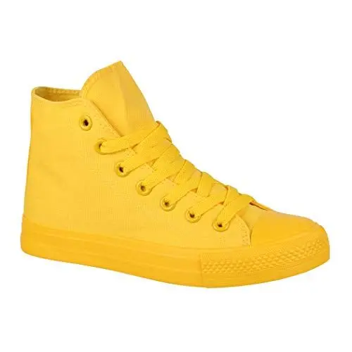 Produktbild: Elara Unisex Sneaker High Top Sportschuhe Chunkyrayan 019-A B339-B341 Yellow-42Q