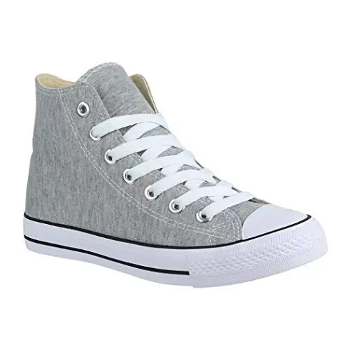 Produktbild: Elara Unisex Sneaker High Top Sportschuhe Chunkyrayan 019-A LT.Grey 36