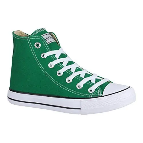 Produktbild: Elara Unisex Sneaker High Top Sportschuhe Chunkyrayan High Top-CA014-Green-36