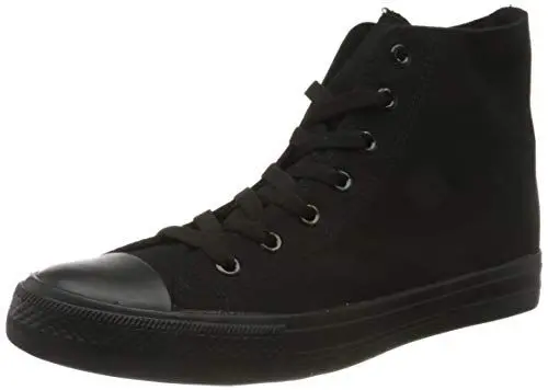 Produktbild: Elara Unisex Sneaker High Top Sportschuhe Chunkyrayan ZY9031-12-Allblack-36