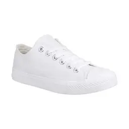 Produktbild: Elara Unisex Sneaker Low top Turnschuh Textil Chunkyrayan 3500-3501 Allwhite-41M
