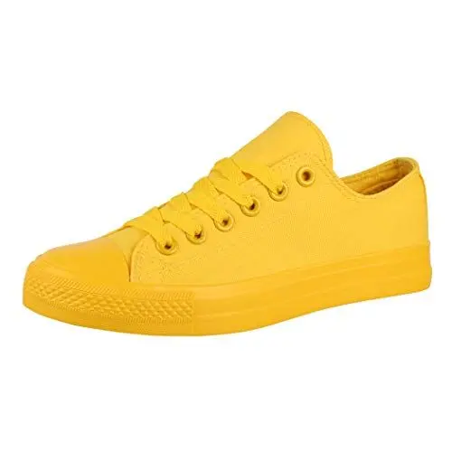 Produktbild: Elara Unisex Sneaker Low top Turnschuh Textil Chunkyrayan B338-B340 Yellow 01-A-36
