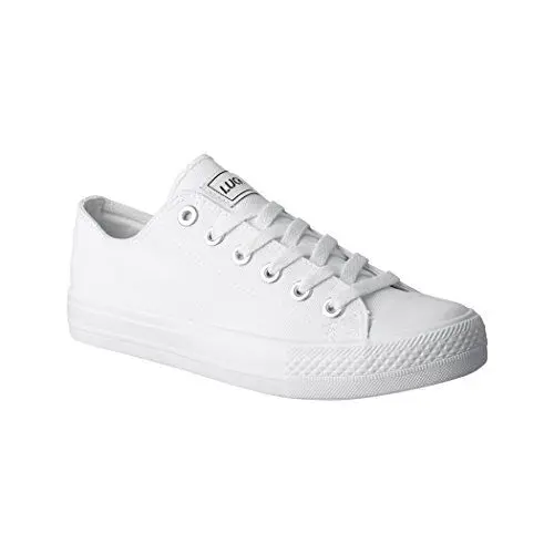 Produktbild: Elara Unisex Sneaker Textil Turnschuh Low top Chunkyrayan 089-A-AllWhite-46