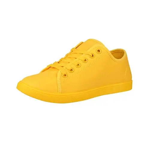 Produktbild: Elara Unisex Sneaker Textil Turnschuh Low top Chunkyrayan B338-B340 Yellow 089-A 37Q