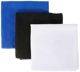 Produktbild: Elavedo Halstuch-Set, 3 Stück (1x Blau, 1x Weiß, 1x Schwarz)
