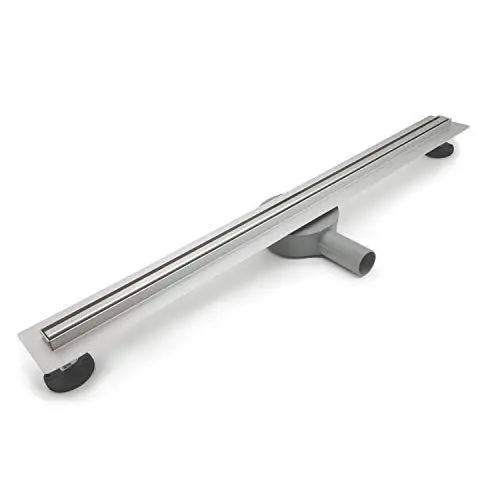 Produktbild: Elbe Duschrinne 60cm Extra Flach 304 Edelstahl Bodenablauf Komplettset Haarsieb Bodenablauf, Siphon mit Geruchsstop, Schnelle Entwässerung (Schlank)