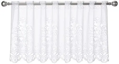 Produktbild: Elbersdrucke Bistrogardine 1129 weiß halbtransparent 60x160 cm Scheibengardine Kurzgardine für Wohnzimmer Schlafzimmer Flur 501239