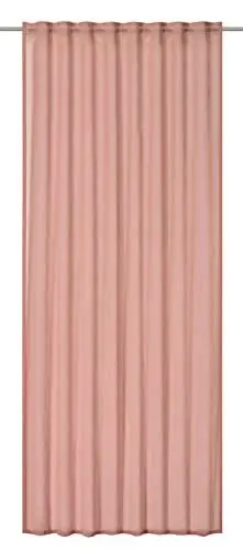 Produktbild: Elbersdrucke Gardine mit verdeckten Schlaufen Air 14 rosa halbtransparent 255x140cm 201838 Vorhang für das Wohnzimmer Schlafzimmer Küche Flur Kinderzimmer