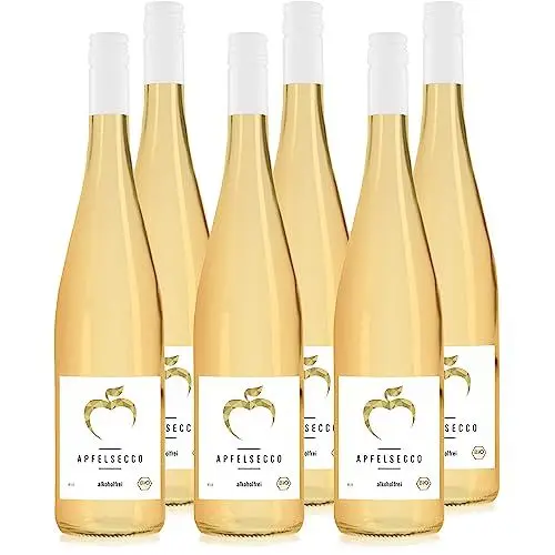 Produktbild: Elbler Apféro Apfelsecco, Prickelndes Apfel-Vergnügen für jeden Anlass, aus 100% Heimischen Bio-Äpfeln, Vegan, Perfekt als Aperetif & Begleiter zum Essen, Alkoholfrei mit Mildem Geschmack, 6 x 0,75 l