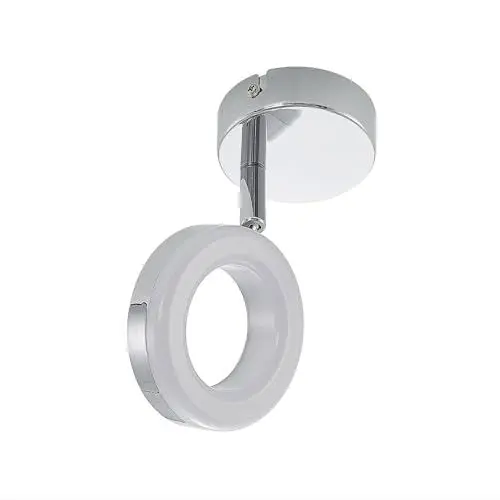 Produktbild: ELC LED Wandlampe, schwenkbar & drehbar, 1 flammig, 230 V, inkl. LED Leuchtmittel A+, Wandleuchte innen, Deckenspot warmweiss, Metall chrom, LED Spot Strahler (1x400lm je 4 W)