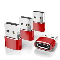 Produktbild: Adapter für Samsung S24,Elebase USB auf USB C Adapter 4 Pack,Typ C Buchse auf A Stecker Ladegerät Netzteil für iWatch 10,iPhone 16 14 13,iPad 10 Air 4 5 Mini 7,AutoLadegerät,Samsung Galaxy S24 S23 S22