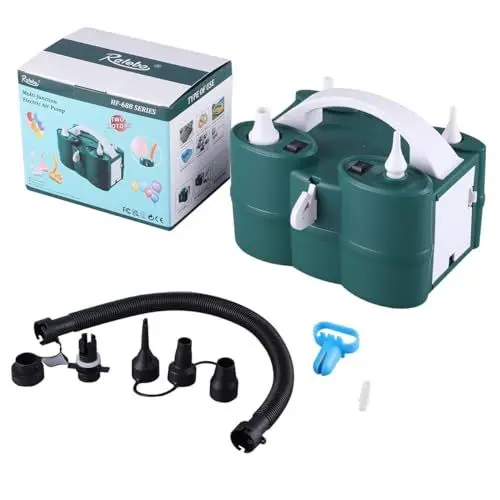 Produktbild: Luftballonpumpe Elektrisch, Intelligent 2 Mode Pump, Multifunktions Luftpumpe für Schlauchboote und Ballons, Elektrische Ballonpumpe für Pool Floats Luftmatratzen Schlauchboote