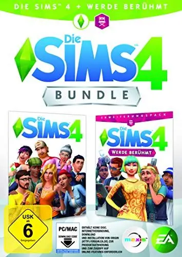 Produktbild: Electronic Arts Die Sims 4 + Werde Berühmt (EP6) Bundle PCWin | Code in der Box | Deutsch