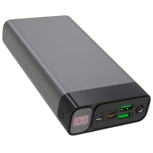 Produktbild: Powerbank 80000mAh, Metallgehäuse tragbares Ladegerät, einfaches, stilvolles und kompaktes Design,QC 3.0 22.5W & PD 20W schnelles Aufladen, für Smartphones, Tablets, Kameras etc.