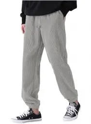 Produktbild: Elegancity Hosen Herren Winter Freizeithose Warme Cord Hosen Herren Regular Fit Outdoor Jogginghose Haremshose mit Elastischem Kordelzug Bund und Taschen Grau XXL