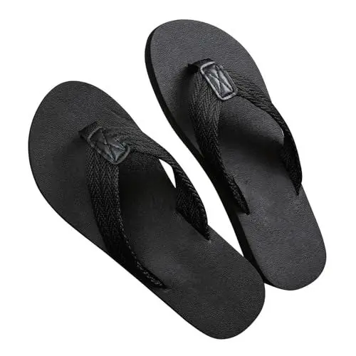 Produktbild: Elegante Schuhe Herren Lackleder Weiche Unterseite Clip Füße Sandalen Hausschuhe Studenten Draußen Tragen Strandschuhe Anzug Schuhe Herren Schwarz (Black, 41)
