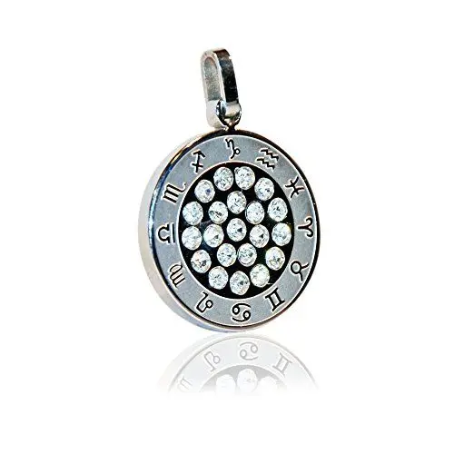 Produktbild: Exklusiver Energetix 4you 38 Design Magnet Kettenanhänger im Horoskop Style mit vielen funkelnden Swarovski Kristallen + Schmucksäckchen
