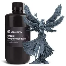 Produktbild: ELEGOO 8K Standard Photopolymer Resin 405nm UV-härtendes Harz Beste für Saturn 2 8K LCD 3D Drucker Space Grau 1000G