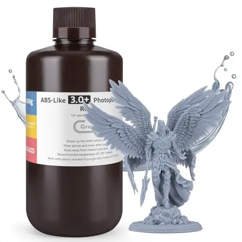 Produktbild: ELEGOO ABS-Like Resin 3.0 Plus, 3D Drucker Resin 405nm Rapid UV-härtendes Photopolymer Harz, Hohe Präzision, Nicht Spröde für LCD 3D Drucker Grau 1kg