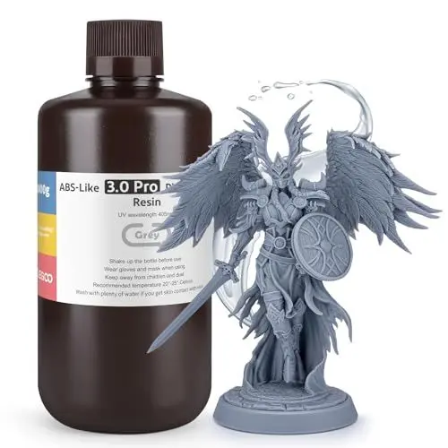 Produktbild: ELEGOO ABS-Like Resin 3.0 Pro, UV-Härtendes 3D Resin mit Hohe Präzision, Nicht Spröde, Nicht Giftig für LCD/DLP 3D Drucker Photopolymer Harz Grau 1kg