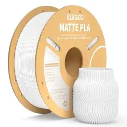 Produktbild: ELEGOO Matte PLA Filament Matte Weiß 1KG, 1.75mm 3D Drucker Filament Maßgenauigkeit +/- 0.02mm, 1kg Kartonspule (2.2lbs) für die meisten FDM 3D Drucker