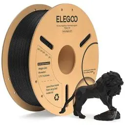 Produktbild: ELEGOO PLA+ Filament 1.75mm Schwarz 1KG, PLA Plus 3D Drucker Filament, Härter und Stärker 3D Druckmaterialien, Maßgenauigkeit +/-0,02mm, Kompatibel mit FDM-Drucker(1KG/Spool, 2.2lbs)