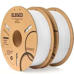 Produktbild: ELEGOO PLA Filament 1.75mm Weiß 2KG, 3D Drucker Filament Maßgenauigkeit +/- 0,02 mm, 2kg Pappspule (4.4lbs) Filament-3D-Druckmaterialien Passt für die meisten FDM 3D-Drucker