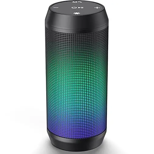 Produktbild: ELEHOT-Store Bluetooth Lautsprecher Tragbarer Musikbox LED Bluetooth Box Kabellos mit Freisprechfunktion für Handy und PC Mikro-SD und USB
