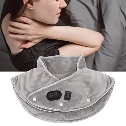 Produktbild: Elektrisch Beheizte Nacken Schulter Wrap, Drei Stufen der Temperaturkontrolle und Vibrations Wärmekissen Nacken, Zarter und Weicher Stoff Nacken Schulterwärmer