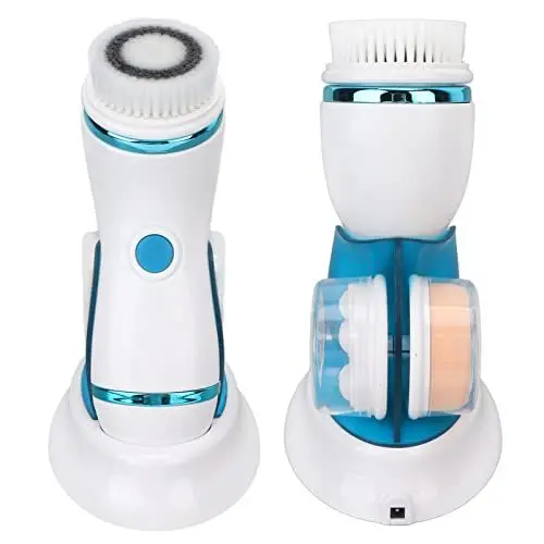 Produktbild: Elektrisch Gesicht Bürste Gesichtsreinigungsbürste Gesichtsbürste Reinigungsbürste Set mit 4 Bürstenkopf, Gesichtsreinigung Porenreinig Gerät Tiefenreinigung Weich Peeling für jeden Hauttyps Exfoliati