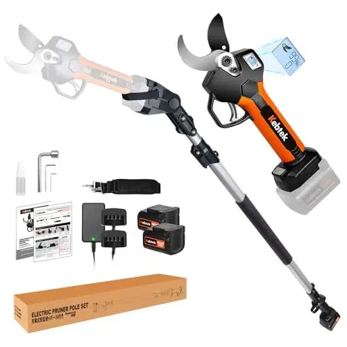 Produktbild: Elektrische Baumschere 40MM Pole Set, Professionelle Baumschere Batteriebetriebener 18V Bürstenloser Motor